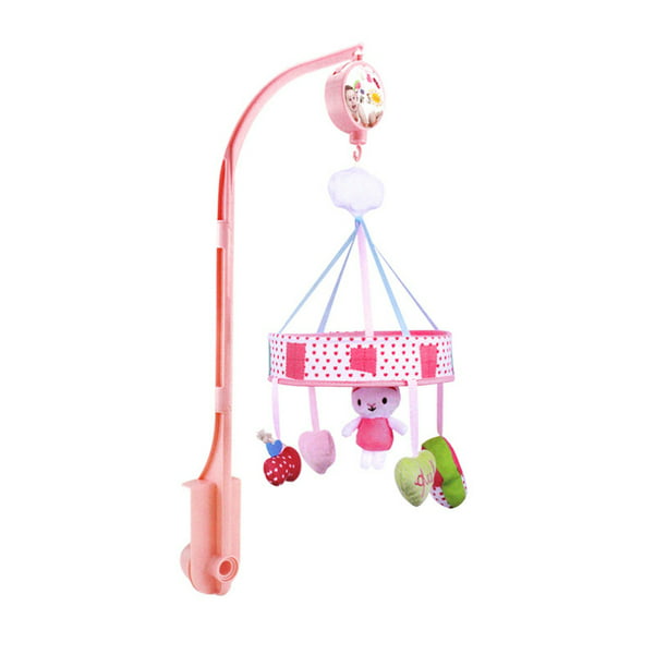 Baby Bed Musical Mobile Hanging Rattles/ Wind-up Music Box Holder Arm Bracket
